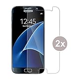 Cracksin Panzerfolie kompatibel mit Samsung Galaxy S7 NanoTech Displayschutzfolie, Schutzfolie [kein Glas] Panzerglas Folie,100% Fingerabdrucksensor [2 Stück]