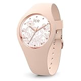 Ice-Watch - ICE flower Spring nude - Rosa Damenuhr mit Silikonarmband - 016663 (Small)