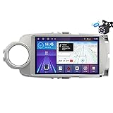 QZA Autoradio Android 10.0 Radio für Toyota Yaris 2012-2017 GPS-Navigation 9in -Touchscreen-Headunit MP5 Multimedia-Player-Video mit 4G WiFi DSP Carplay (Size:8 Core,Color:4G+WiFi: 2+32GB)
