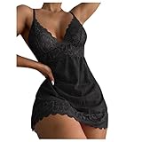 LEEDY Unterwäsche Frauen Sexy Set Tanga Dessous Damen Sexy Pyjamas Fashion Lacelace UnterwäSche Push Up One-Piece Dessous Nachtw