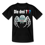 Spreadshirt Die DREI Fragezeichen und die Silberne Spinne Teenager T-Shirt, 152-164, Schw