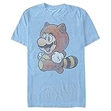 Nintendo Herren Mario Tanooki T-Shirt, Hellblau meliert, 3X-Groß