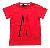 STONE Island Junior T-Shirt mit Logo Kinder 8023750 blau weiß - rot, Rot 9-12 M