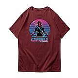 Dragon Ball Z Japan Anime T-Shirts Männer Sommer New Casual Slim Fit Mode Baumwolle Hochwertiges T-Shirt, Weinrot, XL
