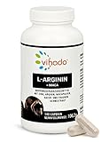 Vihado L-Arginin Kapseln – hochdosiertes L-Arginin mit Maca, OPC und Zink – 1200 mg / Tagesdosis Arginin + Pflanzenstoffe – ideale Nahrungsergänzung zum Training – 140 Kap