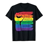 LGBTQ Lesbian Gay Pride Merch Regenbogen Faust Pride T-S