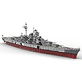 WANZPITS Klassik Militär WW2 Deutsch Cruiser Bismarck Schlachtschiff Architektur Modell MOC-29408 Kriegsschiff Navy Armee Waffe 7164 Pcs Modularer Gebäude Set,As Show