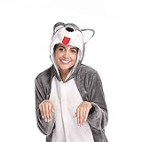 WEIYIing Hund Kigurumi Flanell One-Piece Home Sleep Wear Anzug Cosplay Cartoon Pijamas Tier Onesies Für Erwachsene Frauen Pyjama-Hund Strampler_S