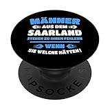 Saarland Spruch Geschenk Männer Fehler Saarlaender Lustig PopSockets mit austauschbarem PopGrip