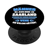 Saarland Spruch Geschenk Männer Fehler Saarlaender Lustig PopSockets mit austauschbarem PopGrip