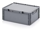 Eurobehälter-Eurobox 60 x 40 x 23,5 cm mit Scharnierdeckel inkl. gratis Zollstock