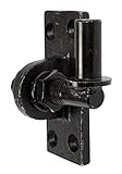 GAH-Alberts 340766 Kloben zum Anschrauben | verstellbar um 20 mm | galvanisch schwarz verzinkt | Dornmaß Ø16 mm | Platte 105 x 45