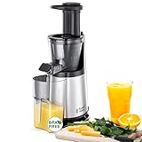 Russell Hobbs 25170-56 Slow-Juicer (Entsafter für Obst und Gemüse, 3 Siebeinsätze (fein, grob und gefrorene Früchte), inkl. Rücklauffunktion, BPA-frei, elektrische Obstpresse, Saftpresse)