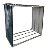 ESTEXO Brennholzunterstand Holzunterstand Brennholz 172x91x154 cm Regal Lager Unterstand Holz Metall Holzregal Holzlager Brenholzlager Brennholzregal Sp