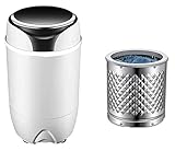FYRMMD Tragbare Mini-Einzelfass-Waschmaschine Abnehmbarer Ablaufkorb Blaulicht Bakteriostase (3,5 kg Waschen + 1. (Mini-Waschmaschine)