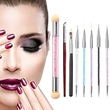 Nagel Kunst Pinsel set, 8-teiliges nail art rendering-werkzeuge Doppelter Kopf Ombre Sponge Stick Art Brush pinselset gelnägel Maniküre-Zeichenstift Acryl Nagel Bürsten, Sponge Brush Applik