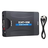 Scart auf HDMI, ARKIM Scart zu HDMI Adapter Video Audio Konverter Kabel, Unterstützung 60Hz HDMI 720P/1080P-Ausgang für HDTV STB Xbox PS3 Sky DVD Blu-ray