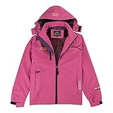 Damen Softshell Jacke Windbreaker Übergangs Jacke Outwear Sweatjacke Kapuzenjacke übergangsjacke zum Wandern, R