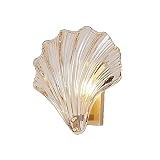 Wandleuchten Compatible with Wohnzimmer Light Luxus Kupfer Nachttisch Wandleuchte Pfosten Modern Minimalistische Retro Wohnzimmer Schlafzimmer Korridor - Kaiser Kristall Shell Lampe Wandlampen ,