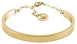 Brillibrum ID Armreif Mit Namensgravur Armband Aus Edelstahl In Gold Mit Herz Schmuck-Stein Geschenkidee (Modell 4)