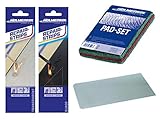 Holmenkol Belagreparatur Advanced Set Ski & Snowboard Belag ausbessern Ausbesserungstreifen + Nirostaklinge + Schleifp