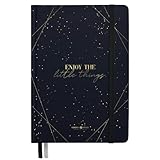 Bullet Journal Quote ”Galaxie” Lebenskompass® - Notizbuch A5 Extradickes Papier, Dotted 5 mm, Gummiband, 120 g/m² FSC Papier - Bujo Buch & Tageb