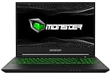 Monster Abra A5 V17.1.1 15.6 Zoll 144Hz Gaming Laptop, Intel i5-11400H-2,70GHz Turbo Boost 4,5GHz, NVIDIA GeForce RTX3050 Max P, 16GB RAM, 1TB M2 SSD, Windows 11, Gamer Laptop Rucksack geschenk