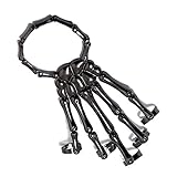 XIAOREN Halloween Schädel Skelett Hand Armband Mit Ring Halloween Dekoration Armband Verstellbare Schädel Finger Hand Knochen Punk Metall Horror Geisterklaue,