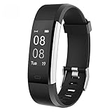 YAMAY Fitness Armband mit Pulsmesser Wasserdicht IP67 Fitness Tracker Smartwatch Aktivitätstracker Pulsuhr Schrittzähler Uhr Sportuhr für Damen Herren Anruf SMS SNS Beachten für iPhone Android Handy