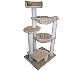 Dehner 4150439 Katzen-Kratzbaum Simba, ca. 120 x 48 x 60 cm, Sisal/Plüsch, Beig