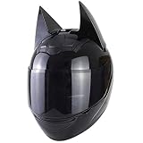 Fashion Cat Ear Helm, Motorradhelm Integralhelm, All Terrain Vehicle Off-Road Motorrad Integralhelm Offroad Helm, geeignet für Erwachsene, Jugendliche und Kinder A, XL = 60-62