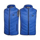 HUANLIAN Winter-Heizwesten für Kinder, USB-Aufladung, Wandern, elektrisch beheizt, warme Baumwollweste, Camp-Thermo, 130 cm, b