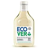 Ecover ZERO Woll- und Feinwaschmittel (1 L/22 Waschladungen), Flüssigwaschmittel mit pflanzenbasierten Inhaltsstoffen, Sensitiv Waschmittel für Allergiker und empfindliche H