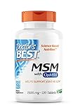 Doctor's Best, MSM, mit OptiMSM, 1500 mg, 120 vegane Tabletten, Hochdosiert, Laborgeprüft, Sojafrei, Glutenfrei, Ohne Gentechnik, Natürlicher Schw