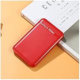 VCXZ Externe Festplatte, tragbare Festplatte zum Typ-C und USB 3.0, Ultra dünner tragbarer HDD-Backup-Speicher für PC, Laptop, Desktop,Rot,2TB