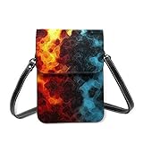 Mini Crossbody Tasche Handy Geldbörse Portemonnaie 3D Design Fußball Süße Handtasche mit verstellbarem Gürtel, - Abstrakte, bunte Kunst. - Größe: Einheitsgröß