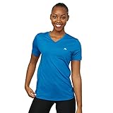 Women Workout T-Shirt, Breathable Fitness Top (Blau, M)