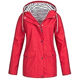 Cockjun Winterjacke Damen Regenjacke Mäntel,Softshelljacke Outdoorjacke Damen Jacken mit Kapuze,Winddicht Wasserdicht Jacken Regenjacken Regenmantel Windbreaker Sportjacke Freizeitjack