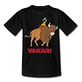Spreadshirt Yakari auf Bison Kinder T-Shirt, 98-104, Schw