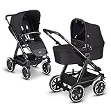 ABC Design 2 in 1 Kinderwagen Viper 4 Fashion Edition – Kombikinderwagen für Neugeborene & Babys – Inkl. Sportsitz Buggy & Tragewanne – Radfederung & Luftreifen – Farbe: midnig