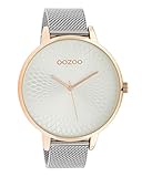 Oozoo Damenuhr mit Edelstahl Milanaiseband und Mandala Zifferblatt Silberfarben/Rose 48 MM C10551
