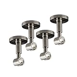 Gardinenstangenhalter Decke 1-läufig, silber | Ø 16mm | 4er Pack