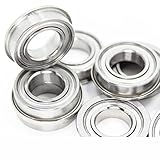 ZMMWDE F6300ZZ Flanschlager 10x35x11 mm ABEC-5 2PC Doppelt geschirmt Rillenflansch F6300 Z ZZ Kugellager F6300-2Z F6300Z