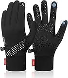 Handschuhe Herren Damen Winter Warme Winddichte Winterhandschuhe Fahrradhandschuhe Liner Touchscreen Fahrrad Handschuhe MTB Sporthandschuhe Unisex Laufhandschuhe Elastisch Atmungsak