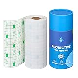 Solong Tattoo Bandage Roll Film Wasserdichte Transparente Filmrolle - Tattoo Folie Heilung Verband Tattoo Supplies （10m）TA618