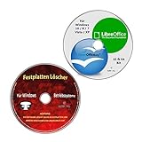 OpenOffice & LibreOffice, vorlagen & Softwarepaket + Festplatten Löscher & Formatiere, Datenvernichter, Sichere Datenlöschung für Windows 10 / 8 / 7 / Vista / XP (32 & 64 Bit) (2 CD/DVD Spar-Set)