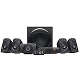 Logitech Z906 5.1 Sound System, Lautsprecher mit 1000 Watt Surround Sound, THX, Mehrere Audio-Eingänge, Fernbedienung, EU Stecker, PC/PS4/Xbox/Stereo-Anlage/TV/Smartphone/Tablet - Schw