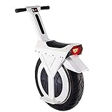 JLKDF 17-Zoll-Elektro-Einrad Smart Balance Auto Erwachsener Elektroroller mit LED-Leuchten und Ständer 60V/500W Unisex-Sicherheitstrage 120KG,Weiß