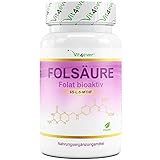 Folsäure 800 µg - 365 Tabletten (12 Monate) - Premium: Bioaktives Folat (6S-L-5-MTHF) - Hochdosiert - Für Kinderwunsch & Schwangerschaft - Vegan - Laborgeprü