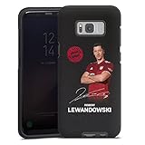 DeinDesign Panzer Handyhülle kompatibel mit Samsung Galaxy S8 Plus Duos robuste Outdoor Hülle Schutzhülle matt FC Bayern München Lewandowski Offizielles Lizenzproduk